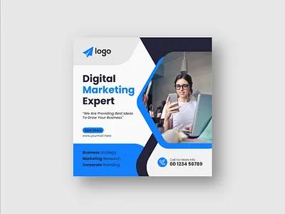 Digital marketing social media banner or square flyer graphic