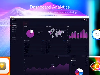 Dashboard Analytics admin analytics chart clean crypro dashboard data designcryptodashboard element finance graph illustration infographic interface kit panel template ux visualization webdesign