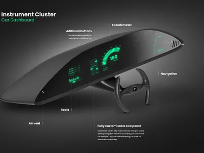 Instrument Cluster 3d automotive car dashboard design ui ux