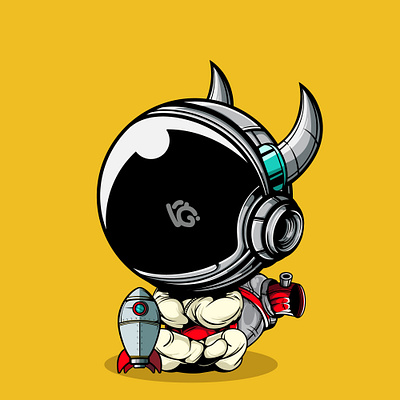 LITTLE CUTE ASTRONAUT apparel art artprint astronaut character design doodle illustration space vector