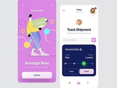Shipment Tracker. app branding design icon illustration logo typography ui ux vector