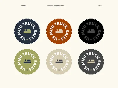 Mini Truck Logos badge icons logo typography