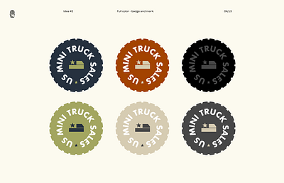 Mini Truck Logos badge icons logo typography