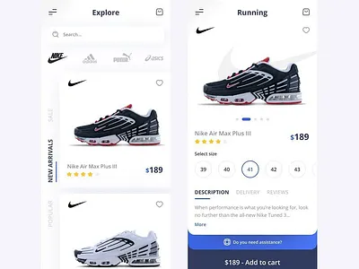 Shoes Buying App. app branding design icon illustration logo typography ui ux vector