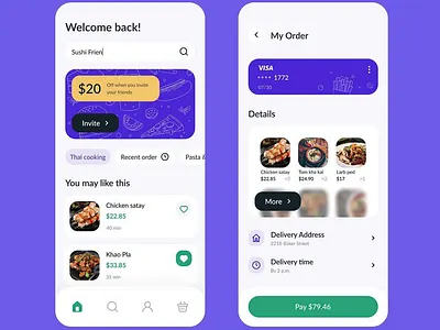 Food ordering application. app branding design icon illustration logo photoshop typography ui ux vector