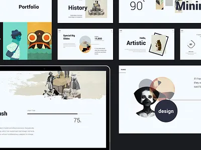 RUNDO - Minimal & Creative Template clean colorful company corporate google slids keynote modern multipurpose multipurpose template photography pitch deck portfolio powerpoint presentation studio template unique web design web development website