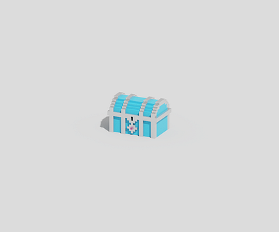 Treasure chest 3d 3dart cute design illustration lowpoly treasure treasure chest voxel