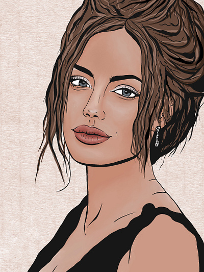 Angelina Jolie design drawing dribble illustration illustrator portrait procreate sketch