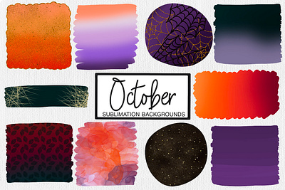 October Sublimation Backgrounds gold