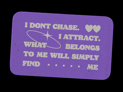 I attract affirmation card graphic design lettering paper poster quote retro text texture type typography