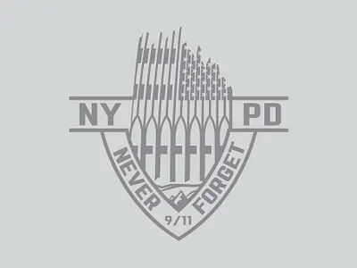 Never Forget illus illustration illustrator logo nypd patch police