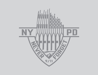 Never Forget illus illustration illustrator logo nypd patch police