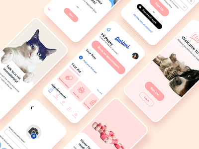 Daktari – Veterinarian App branding concept design mockups ui ui design ux