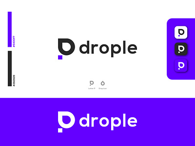 drople - Logo Design Concept app best brand identity branding concept creative design designer portfolio designs drop flat icon letterlogo logo logo designer minimalist modern p letter unique water