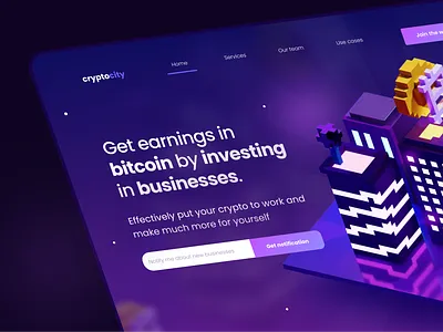 Cryptocity Showcase Isometric 3d animation app branding crypto design figma graphic design illustration interaction logo lowpoly minimal motion graphics sketchapp ui ux voxel