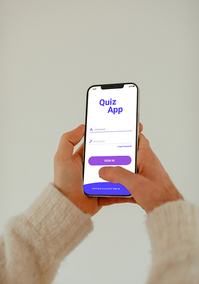 Quiz App Sign in app design login mobile quiz ui