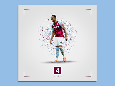 Poster Design [ Ezri Konsa ] avfc football poster graphic design poster poster design sportsdesign