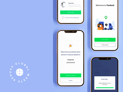 Trackcol app 💥 app design flat illustration ui ux vector website