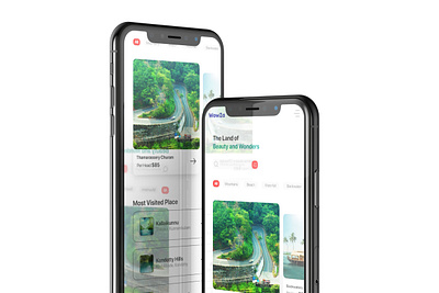 Tourist spot finder | Kerala Tourism app design ui ux