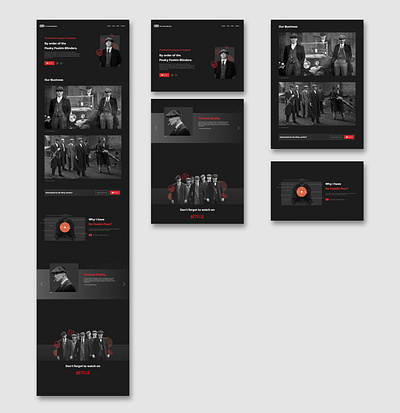 Peaky Blinders Web Design app design illustration ui ux web website