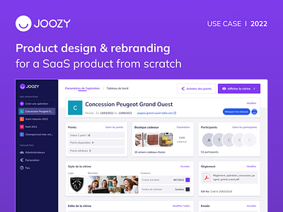 Joozy - Use Case incentive productdesign saas wizard