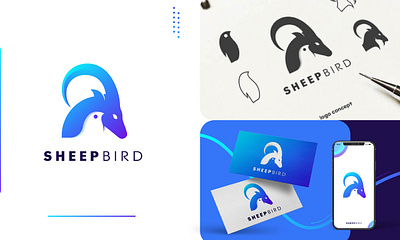 SHEEPBIRD branding creativelogo design fiverr freelancer illustration logoexcellent typography upwork