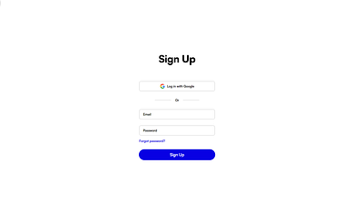 Simple Sign Up page design graphic design ui