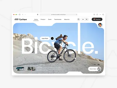 Cyclique - E-Commerce Website Design bicycle cycle cyclique ecommerce ecommerce design landing page landing page design vix vix studio web bicycle web cycle web design