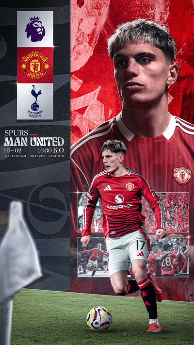 Man United vs Spurs - Matchday Design design football graphic design manchester united soccer