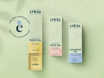 Erleia, Face Oil brand identity brand world branding creative agency design graphic design logo packaging packaging design