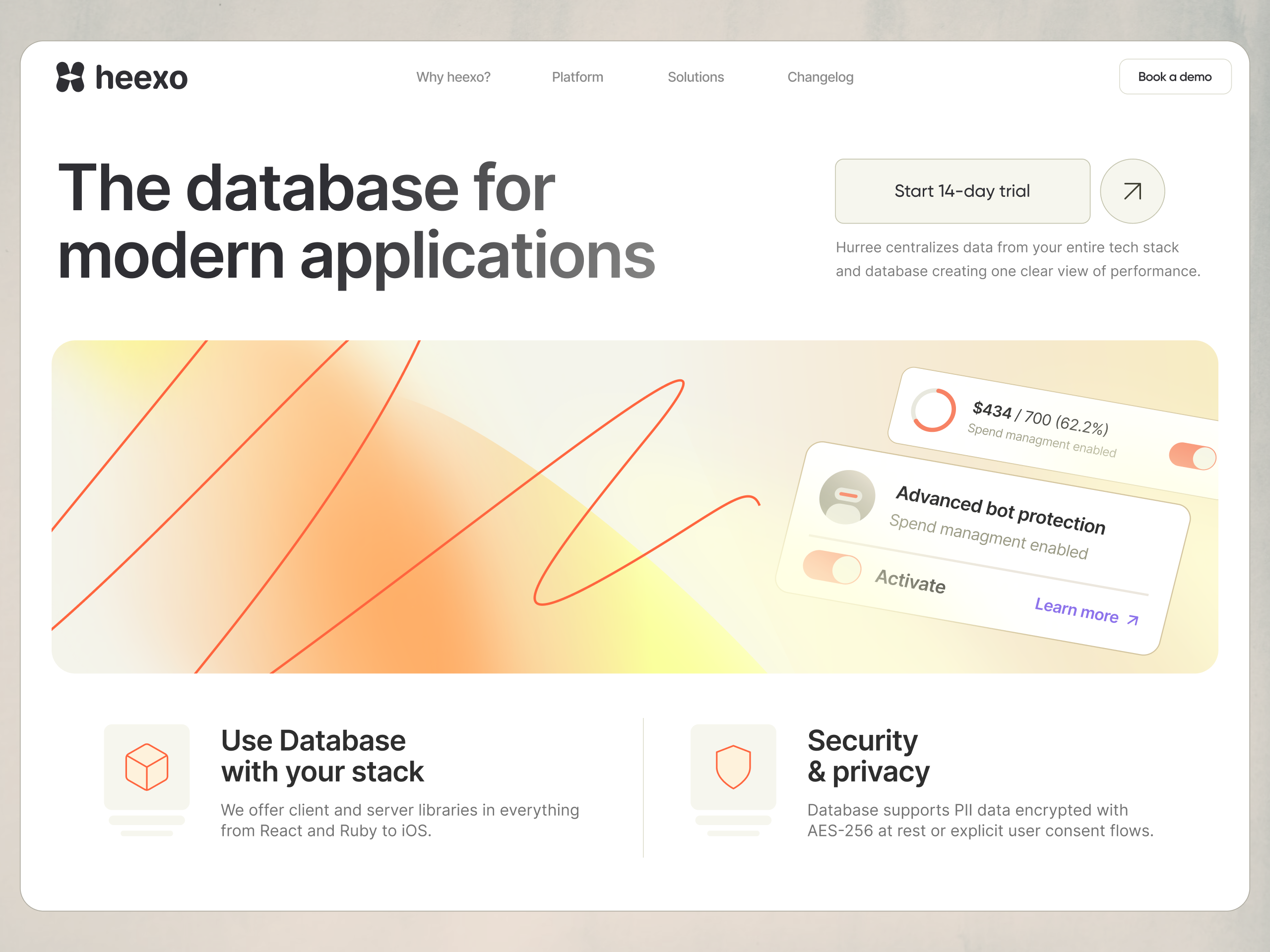 Example of heexo - webdesign
