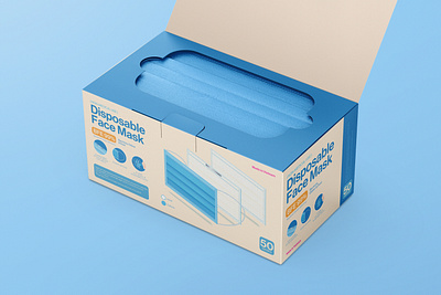 Disposable Face Mask corona covid 19 design disposable mask packaging vietnam virus