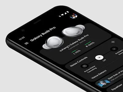 Earbuds Controller 4 app application buds concept control controller dashboard design earbud earbuds earphone galaxy headphone panel platform samsung sketch ui