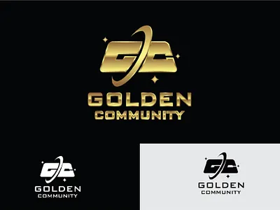 Gold Community Logo branding design flat gold graphic design icon initial logo minimal vector