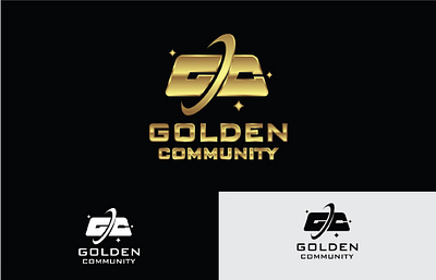 Gold Community Logo branding design flat gold graphic design icon initial logo minimal vector