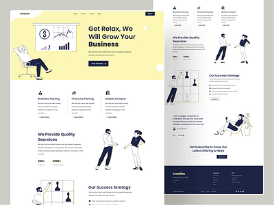 Business Agency Landing Page Design agency business design illustration landing page minimal page trend trend2021 trendy ui ui design uiux ux ux design web web design web page website website design