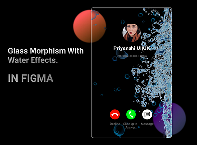 Glass Morphism With Water Effects In Figma