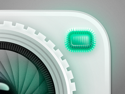 Mirror Magnet — Mac App Icon 3d apple camera capture glossy indiedev led lens mac macos photo skeuomorphism video