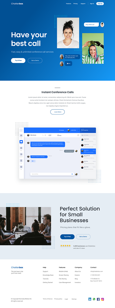 Chatterbox - Saas Website Concept design ui web design