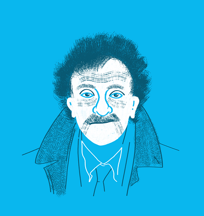 Kurt Vonnegut adobe photoshop digital drawing flat illustration illustration kurt vonnegut portrait writer