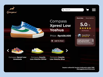 Landing Page Sepatu Compass branding compass design graphic design ui ux