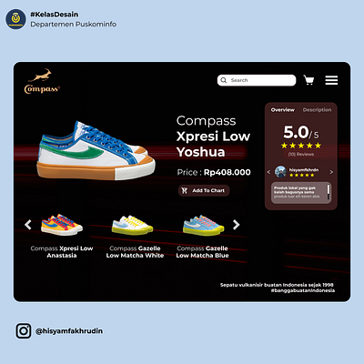 Landing Page Sepatu Compass branding compass design graphic design ui ux