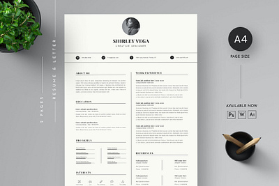 CV Resume Template a4 clean cover letter cv cv design cv template design free illustration job job cv letter minimal minimal resume modern resume professional resume resume design resume template simple resume