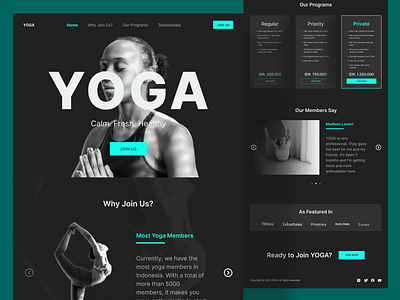 Exploration - YOGA Website - Design Challenge challenge creative creative design dark design challenge figma figma design fitness night ui ui design user interface website workout yoga