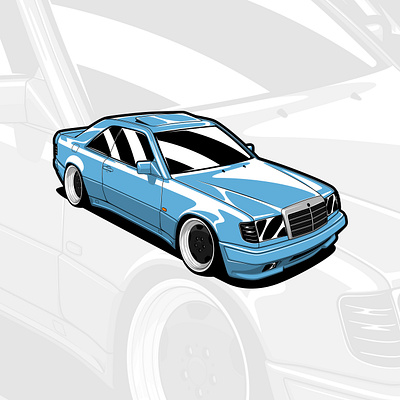 Mercedes-Benz AMG Hammer amg art automobile automotive car coupe design drawing hammer illustration logo mercedes style vector