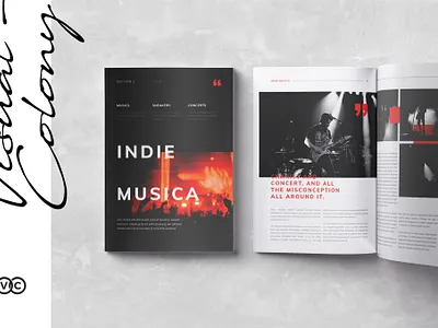 Musica Magazine annual annual report brochure business catalog catalog clean clean brochure design editoral fashion illustration indesign lifestyle lookbook magazine print printable professional report template