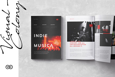 Musica Magazine annual annual report brochure business catalog catalog clean clean brochure design editoral fashion illustration indesign lifestyle lookbook magazine print printable professional report template