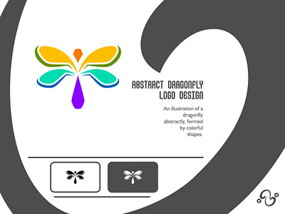 Abstract Dragonfly Logo abstract animal brand design brand designer color colorful dragonfly illustration insect logo design logo designer logo for sale logo idea logo inspiration logomark logotype modern simple tiny wing