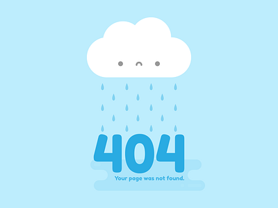 Cute Kawaii Sad Cloud 404 404 cloud cute error illustration kawaii rain