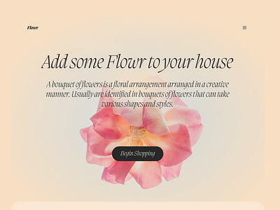 Flowr Design Exploration branding design figma flowers landing minimal product productdesign